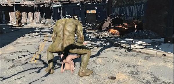  Fallout 4 Elie Supermutant ambush